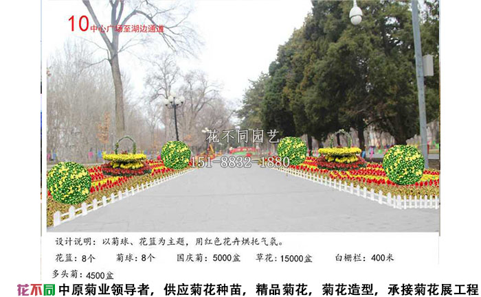 菊花展設計方案-沿路設計效果圖