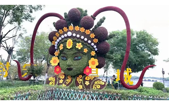 紅草綠草黃草組合造景實景與設(shè)計手稿對比圖